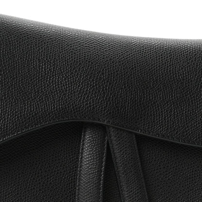 Christian Dior Grained Calfskin Saddle Bag Black 8 of 10