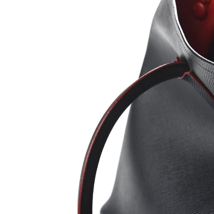 Prada Saffiano Cuir Medium Double Bag Black Fuoco 16 of 17