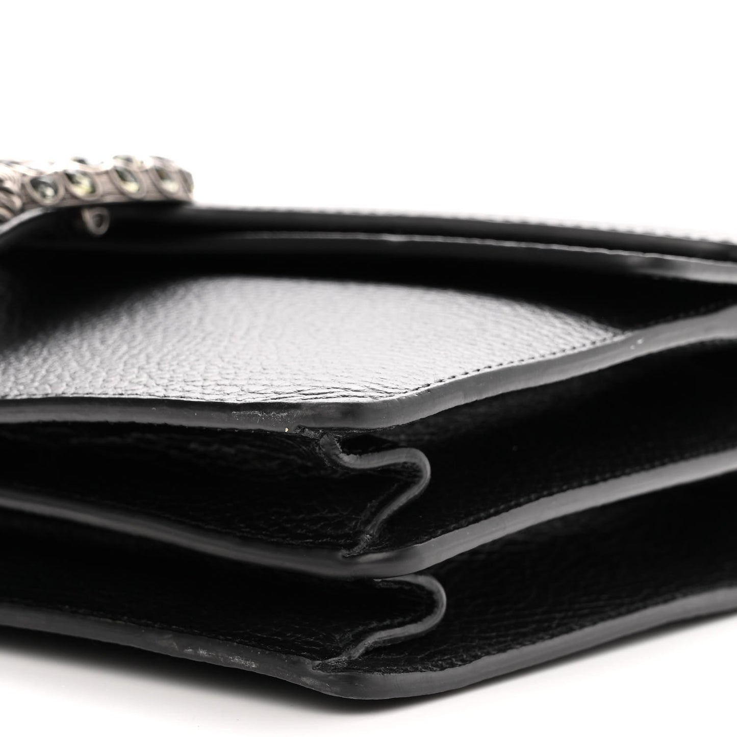 Pebbled Calfskin Small Dionysus Shoulder Bag Black
