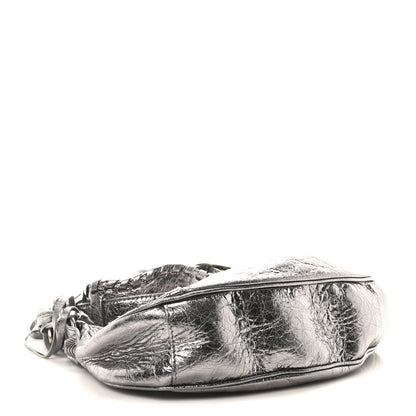 Balenciaga Metallic Agneau Arena Le Cagole Shoulder Bag XS Silver 4 of 11