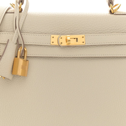 Hermes Togo Kelly Retourne 25 Craie 8 of 12
