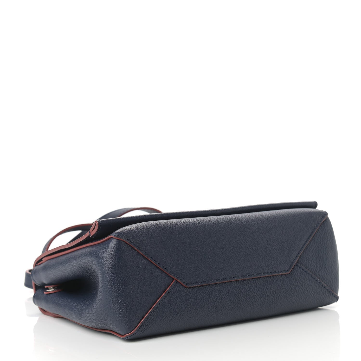 Louis Vuitton Calfskin Lockme II Chain Bag BB Marine Rouge 4 of 9