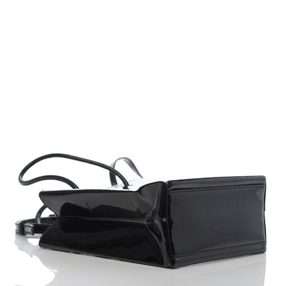 Balenciaga Patent Calfskin Logo Shopping Tote XXS Black 4 of 10