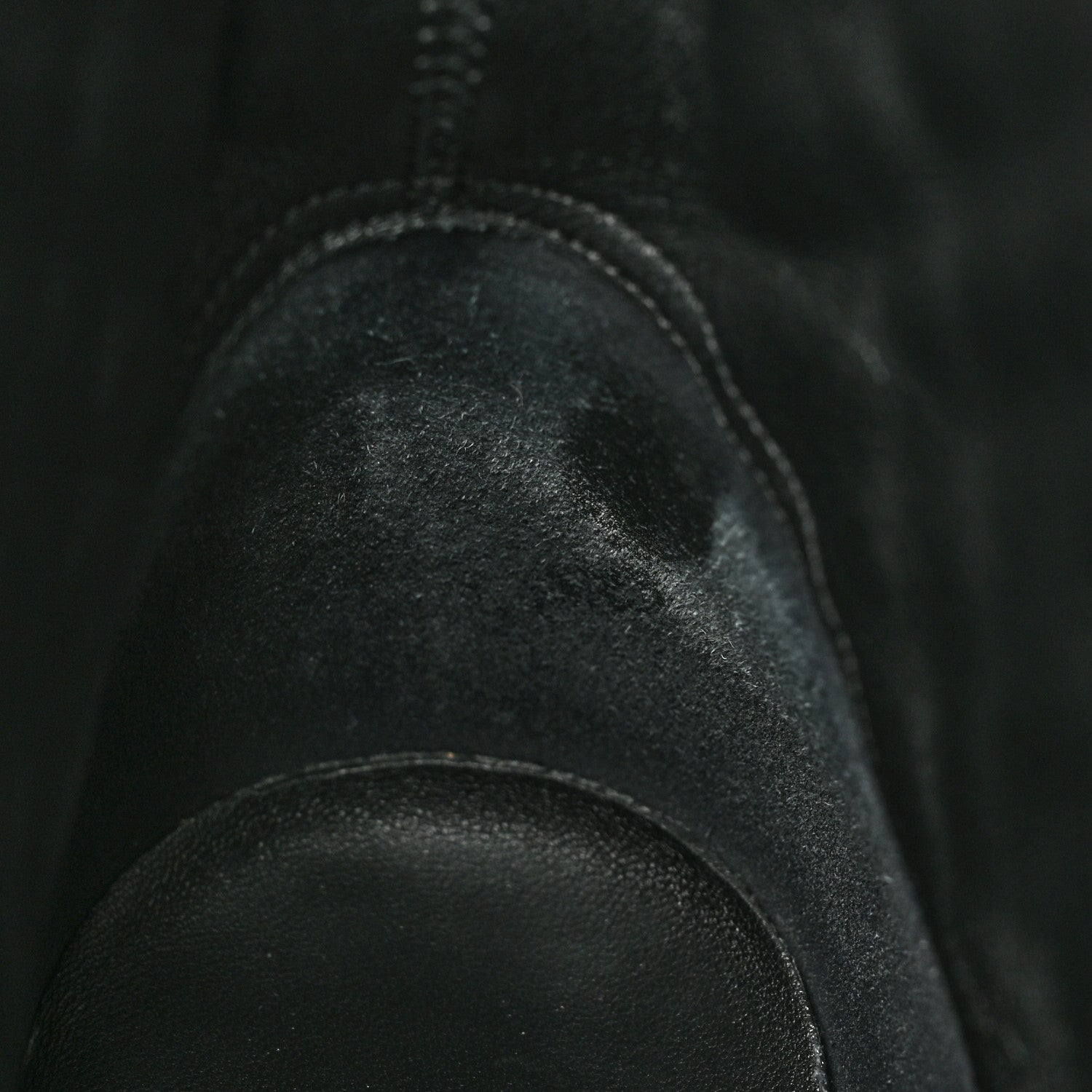 Chanel Calfskin Quilted Lace Up Combat Boots 38 Black 9 of 11