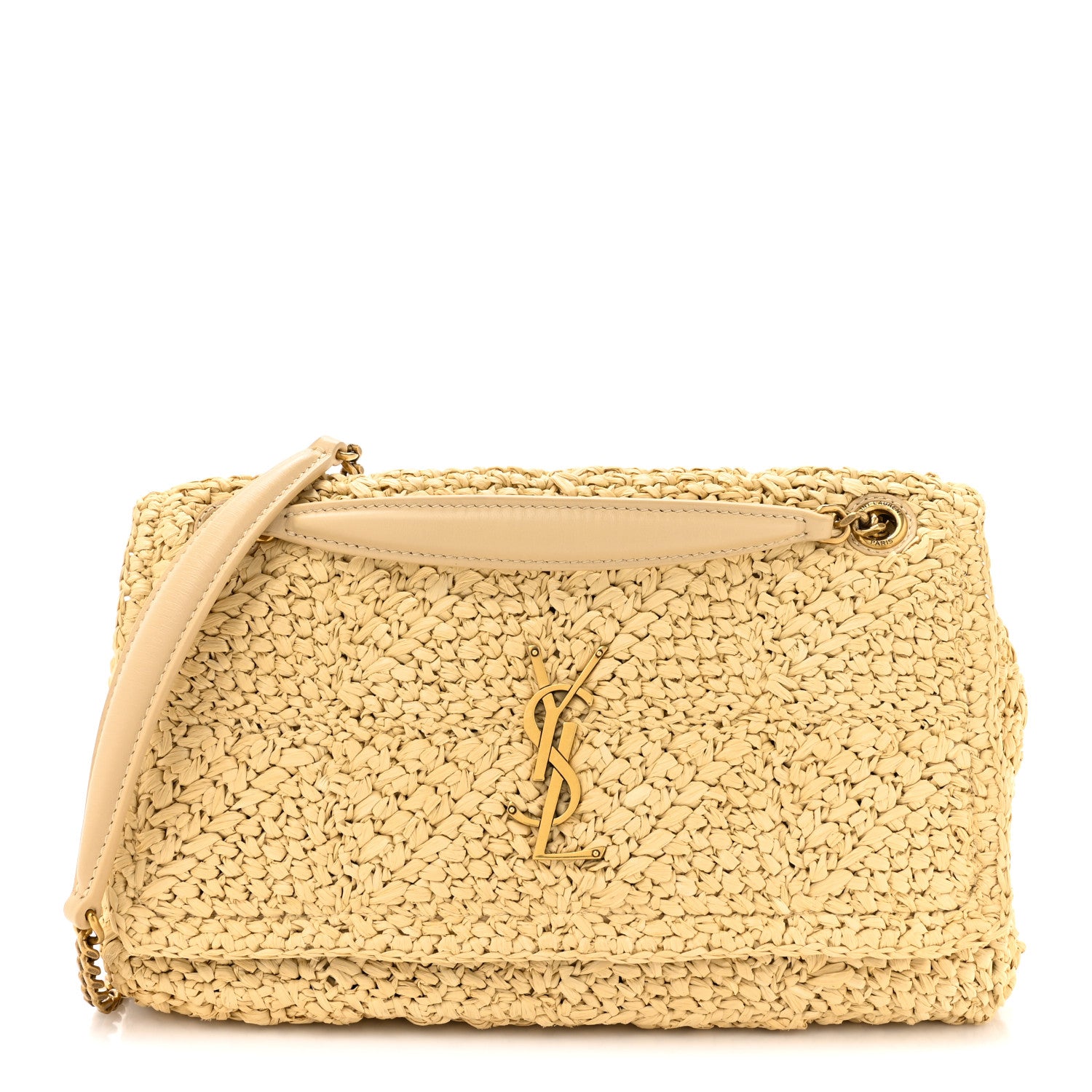 Saint Laurent Raffia Monogram Medium Jamie Natural Avorio 1 of 10