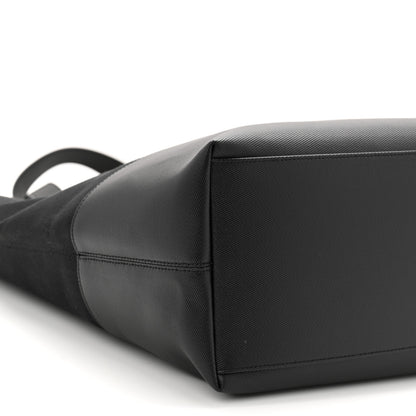 Alexander McQueen Canvas Calfskin T-Bar Shopping Bag Black 8 of 9