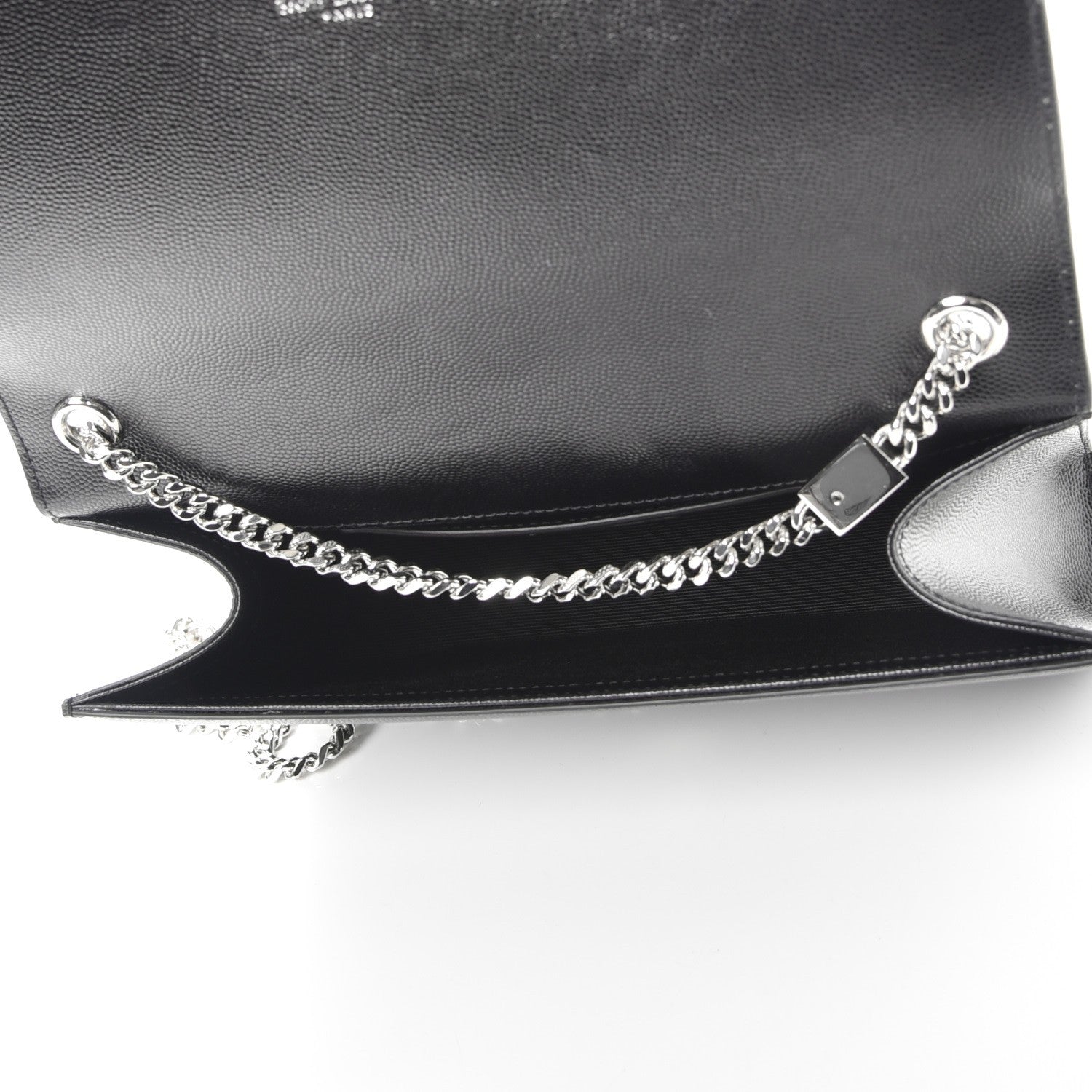 Saint Laurent Grain De Poudre Medium Classic Monogram Kate Satchel Black 5 of 7