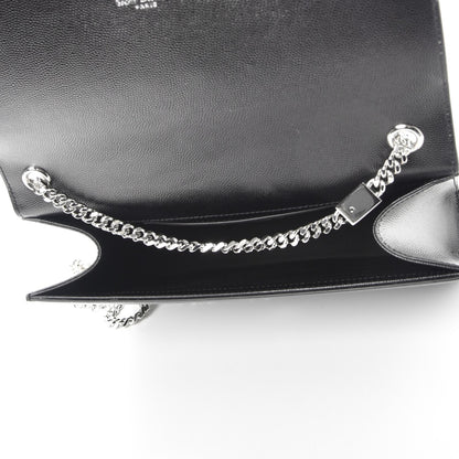 Saint Laurent Grain De Poudre Medium Classic Monogram Kate Satchel Black 5 of 7