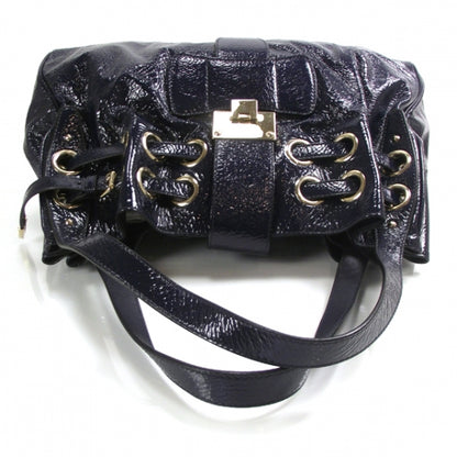 Jimmy Choo Crushed Patent Riki Bag Blue 6 of 11