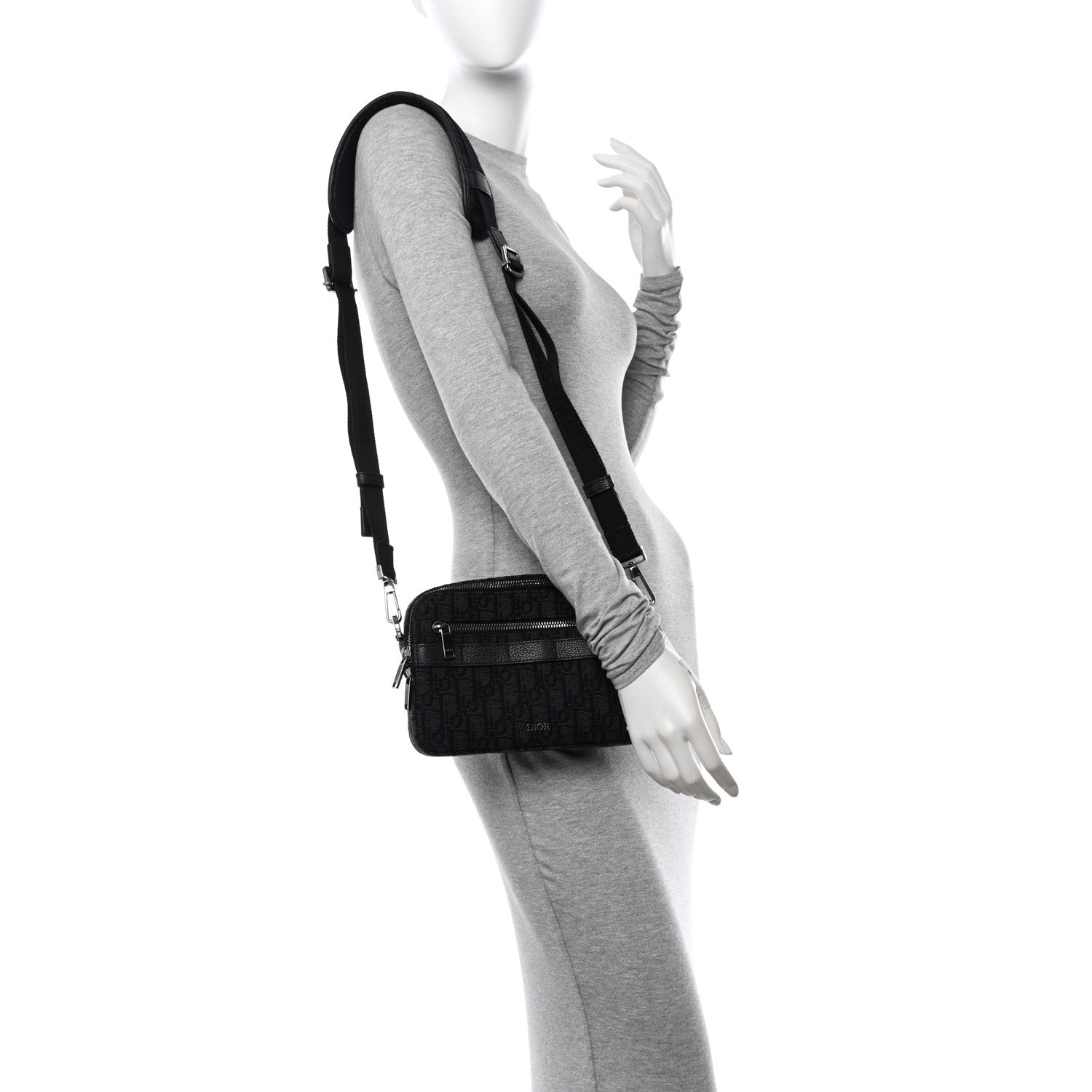 Christian Dior HOMME Oblique Safari Messenger Black 2 of 16