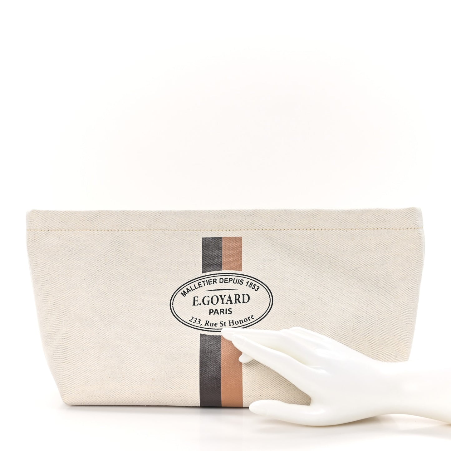Canvas Necessaire Organizer Pouch Off White