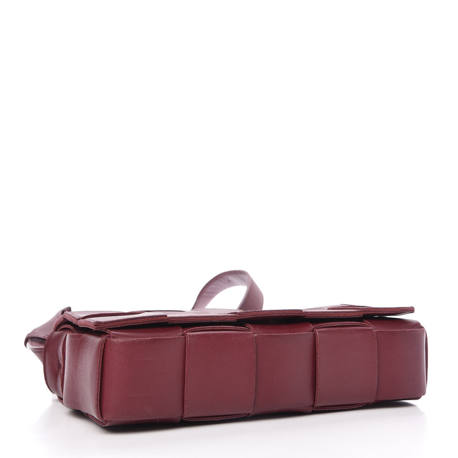 Bottega Veneta Lambskin Maxi Intrecciato Cassette Crossbody Bag Bordeaux 4 of 9