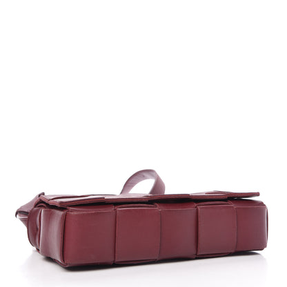Bottega Veneta Lambskin Maxi Intrecciato Cassette Crossbody Bag Bordeaux 4 of 9
