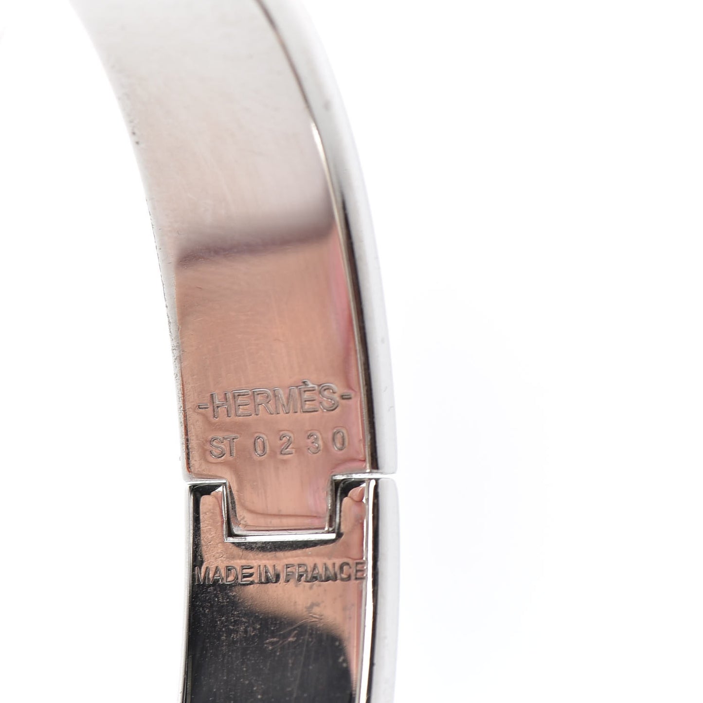 Enamel Clic Anneau Bracelet PM White