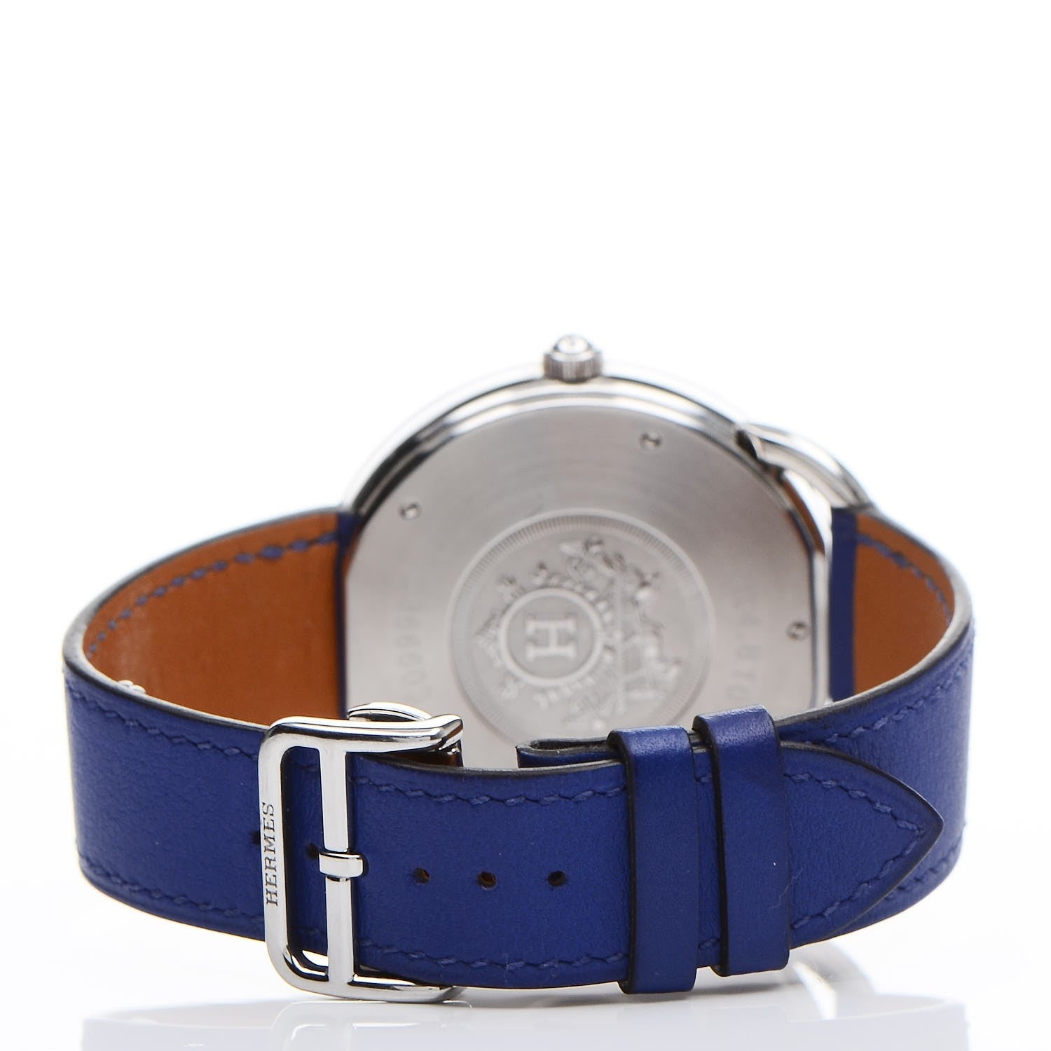 Hermes Stainless Steel Swift 41mm Arceau Automatic Watch Bleu Electrique 4 of 8