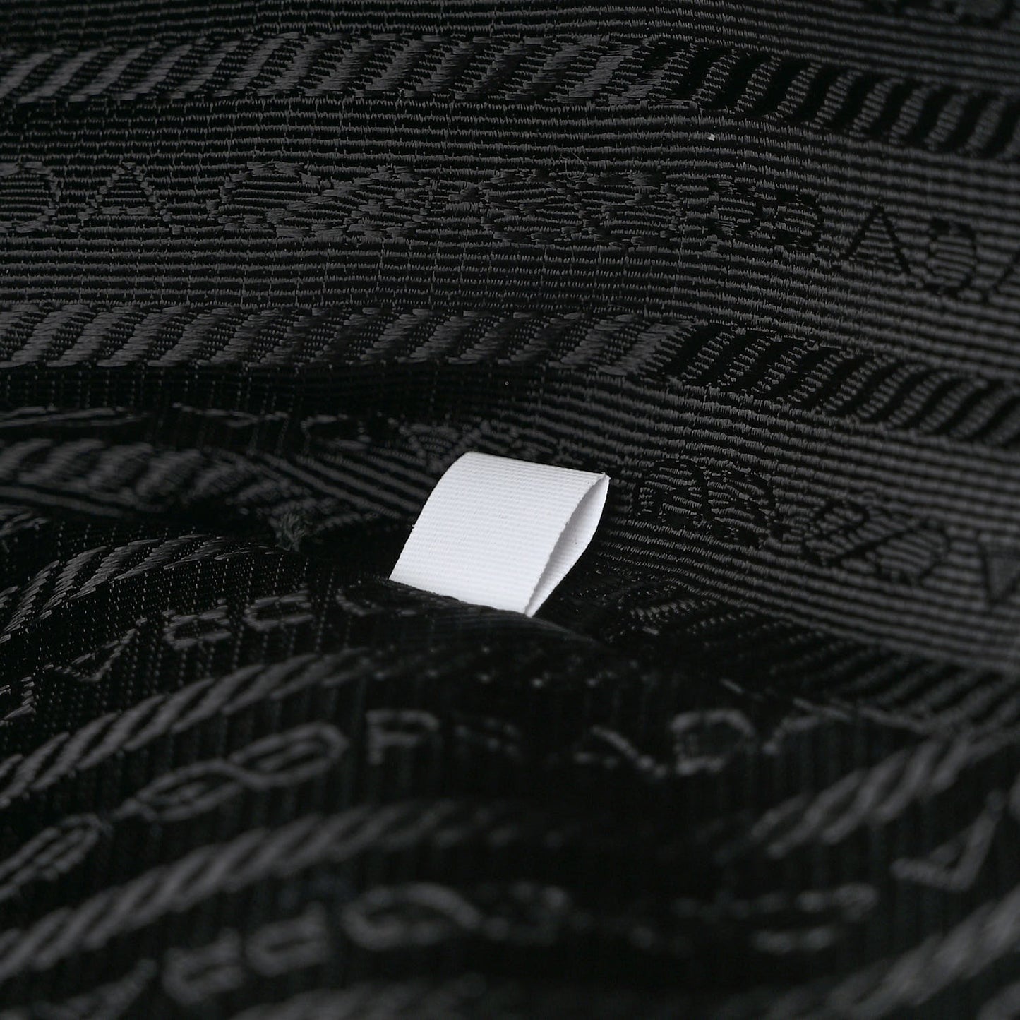 Terry Cloth Triangle Shoulder Bag Black White