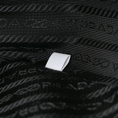 Prada Terry Cloth Triangle Shoulder Bag Black White 5 of 9