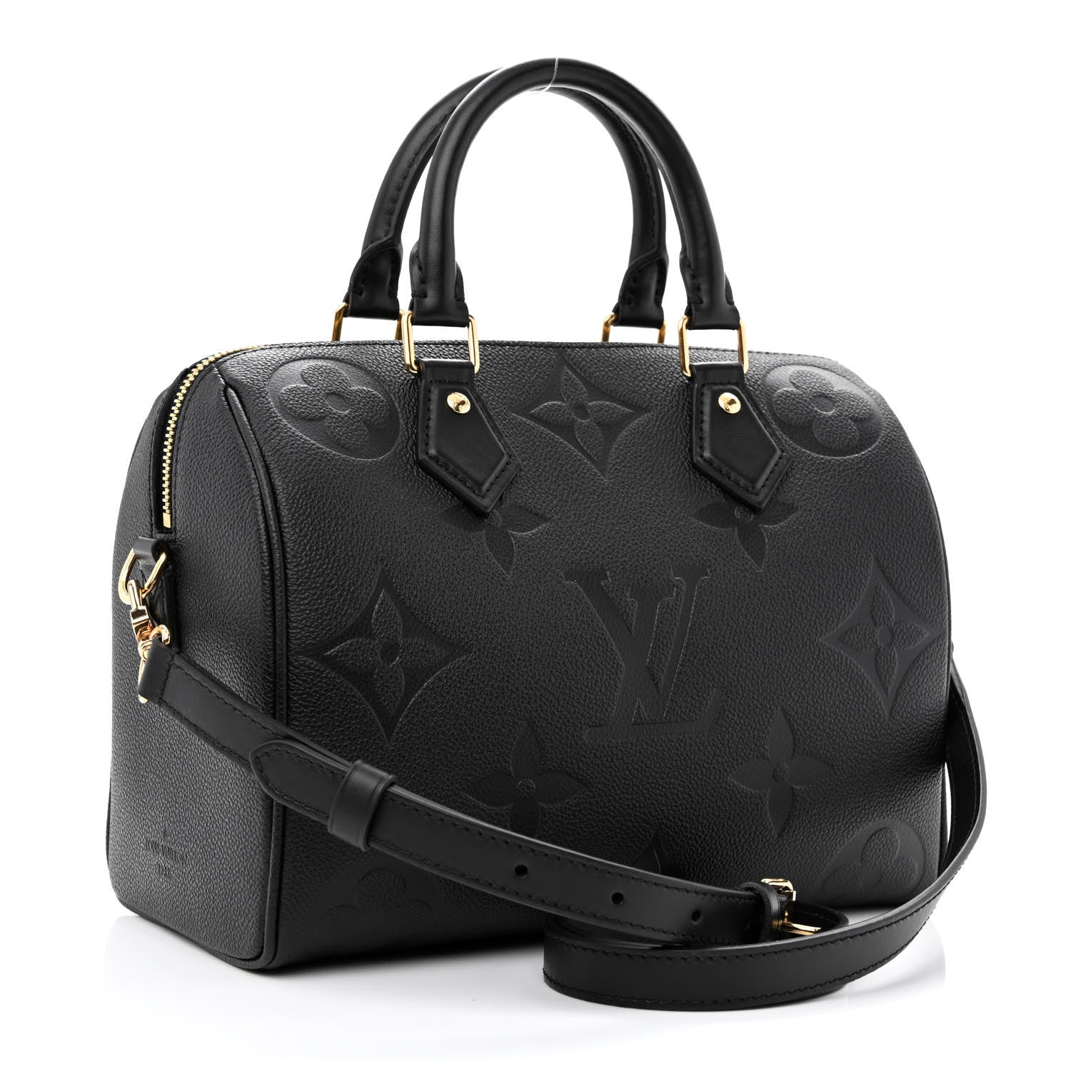 Louis Vuitton Empreinte Monogram Giant Speedy Bandouliere 25 Black 3 of 10