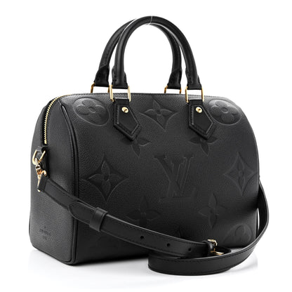 Louis Vuitton Empreinte Monogram Giant Speedy Bandouliere 25 Black 3 of 10