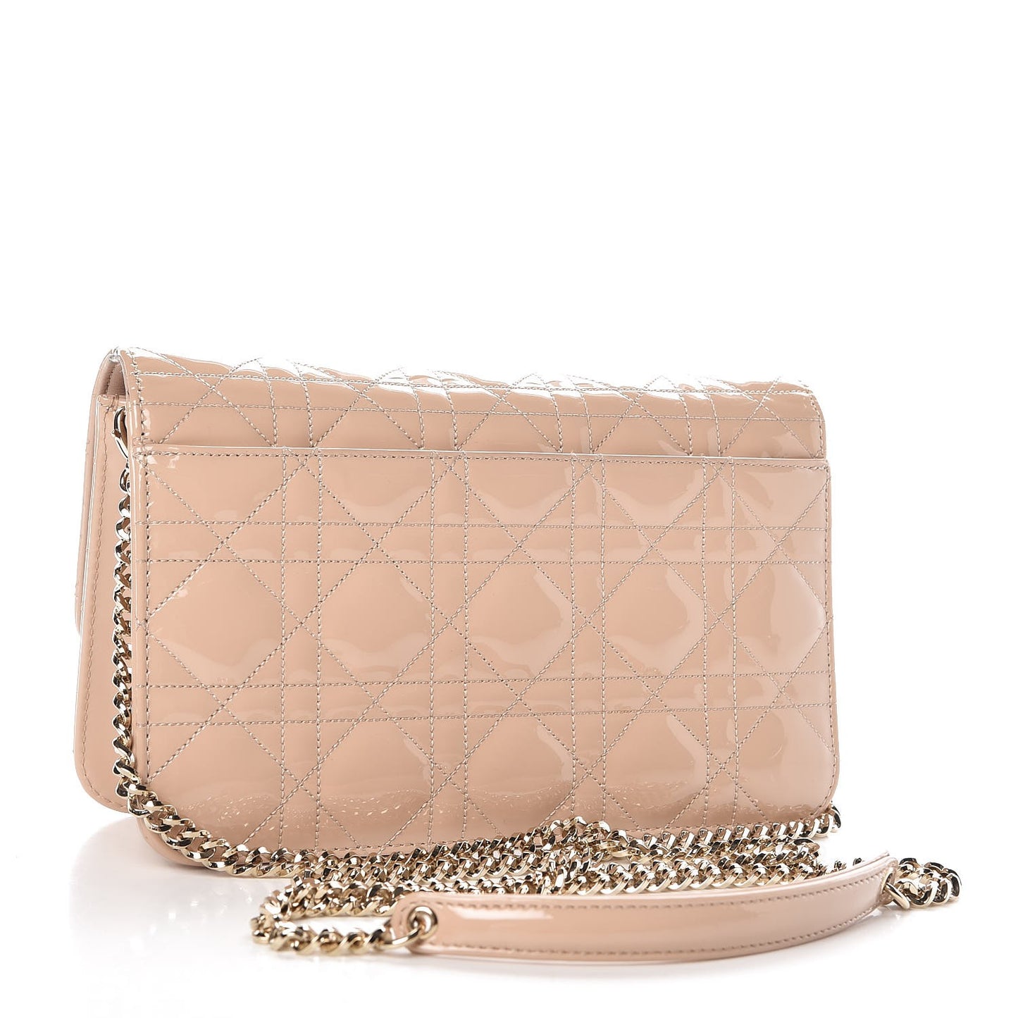 Patent Cannage Miss Dior Promenade Pouch Pink