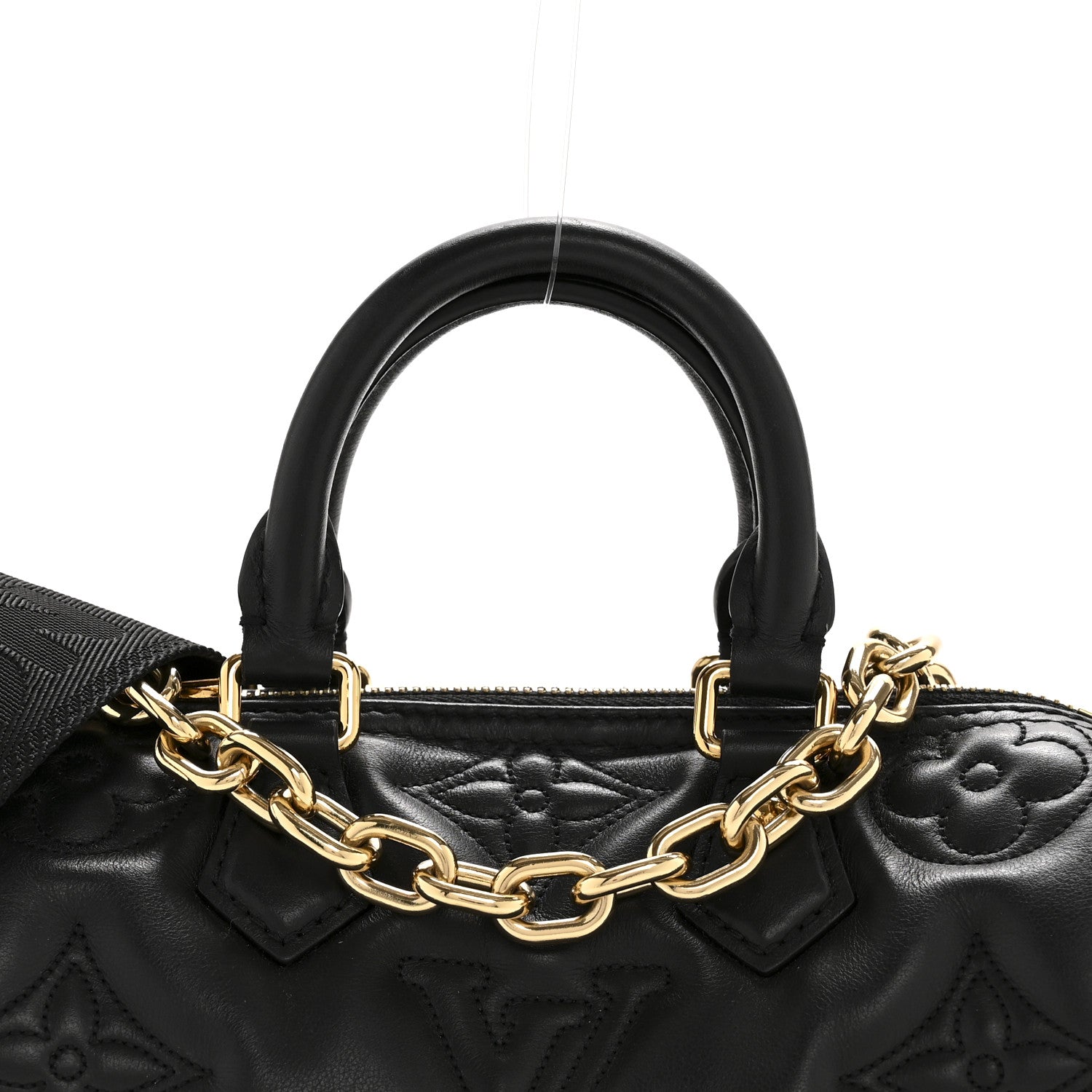 Louis Vuitton Calfskin Bubblegram Papillon BB Black 7 of 12