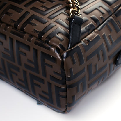 Fendi Vitello Bi-Color FF 1974 Embossed Mini Backpack Maya Black 11 of 12