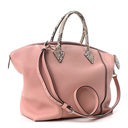 Louis Vuitton Veau Cachemire Snakeskin Soft Lockit MM Magnolia 3 of 9