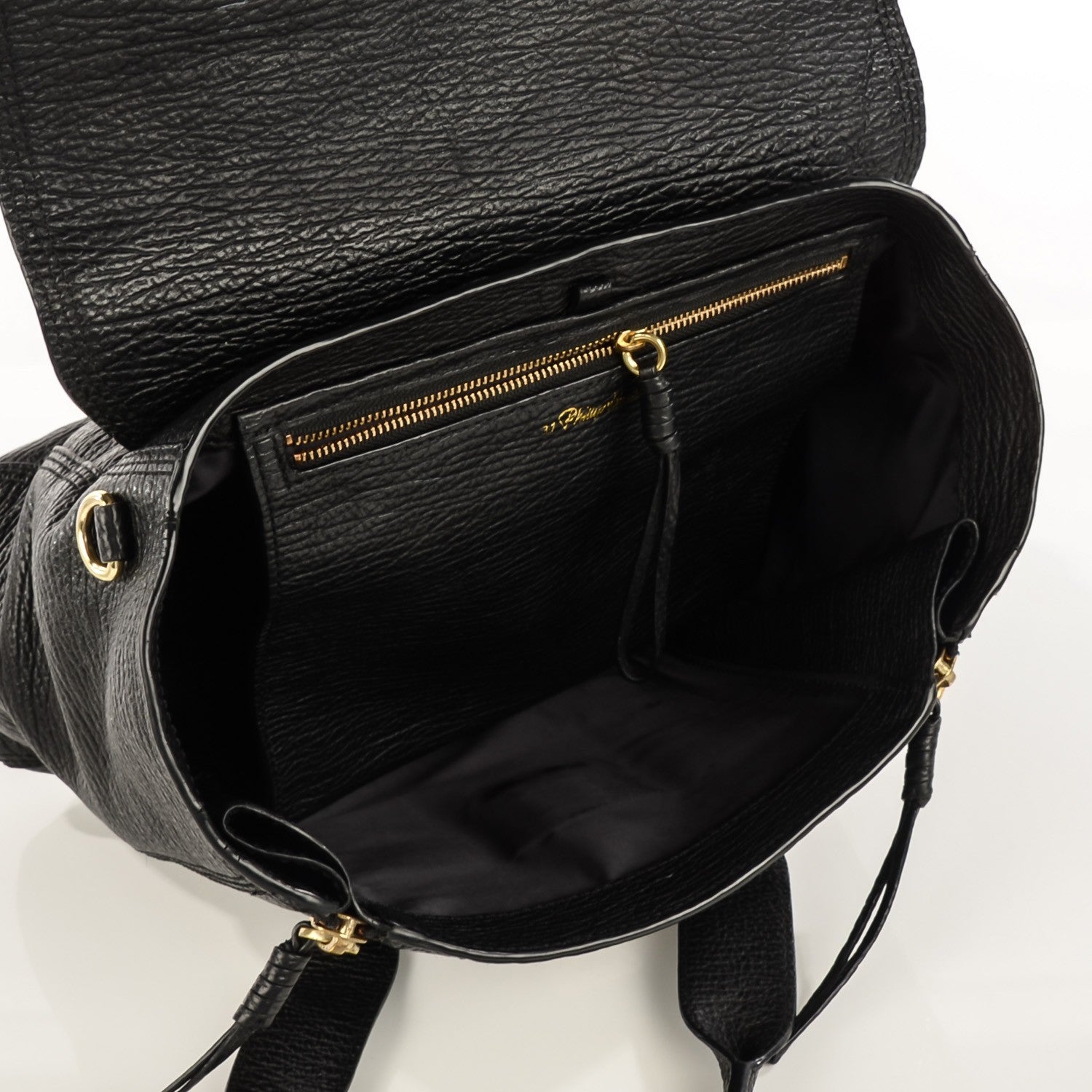 3.1 Phillip Lim 3.1 Textured Calfskin Medium Pashli Satchel Black 9 of 13