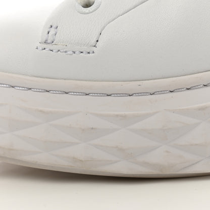Jimmy Choo Nappa Diamond Maxi Platform Sneakers 38.5 White Silver 10 of 11