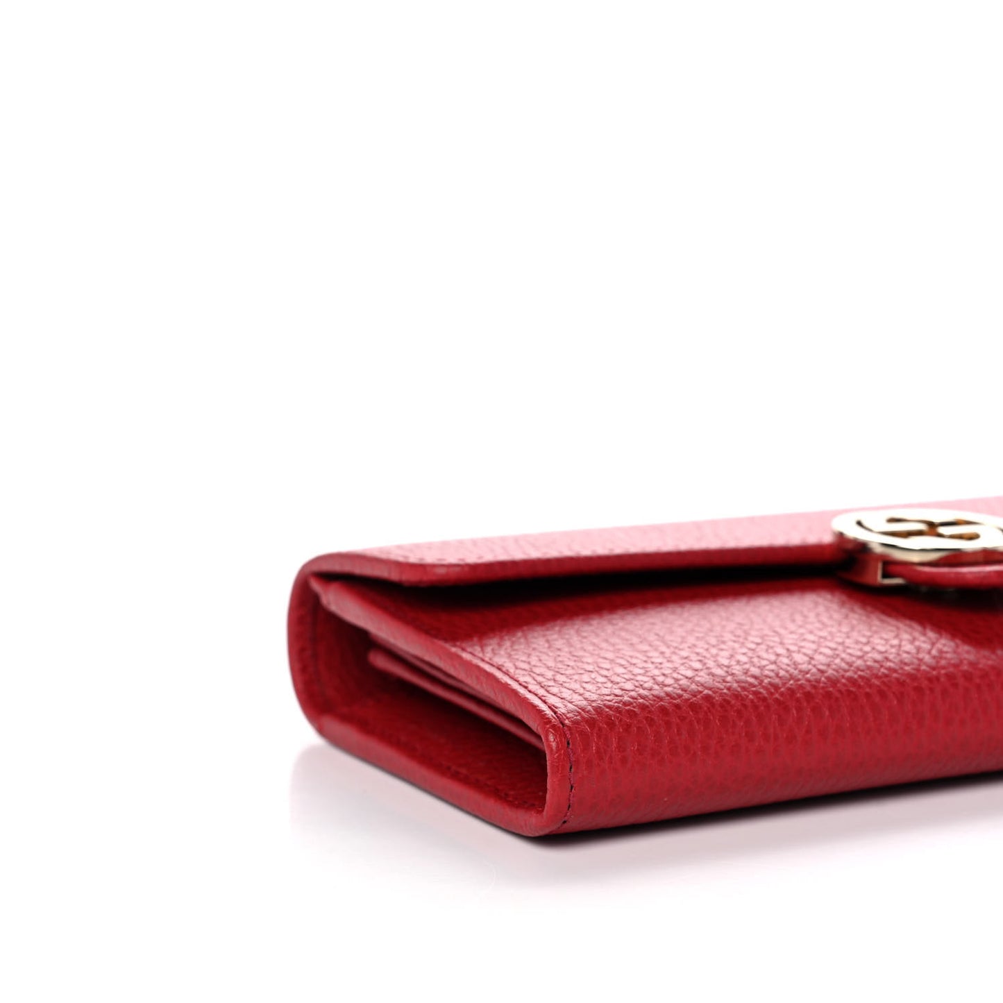 Dollar Calfskin Interlocking G Continental Wallet Red