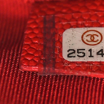 Chanel Caviar Quilted Large Cosmetic Case Red 7 of 8