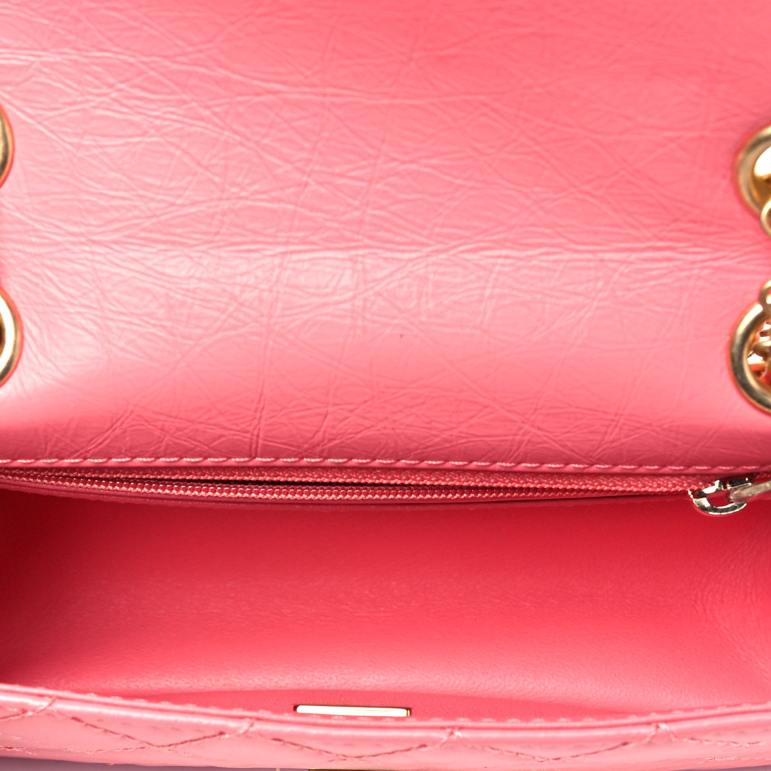 Chanel Aged Calfskin Quilted 2.55 Reissue Mini Flap Pink 4 of 8
