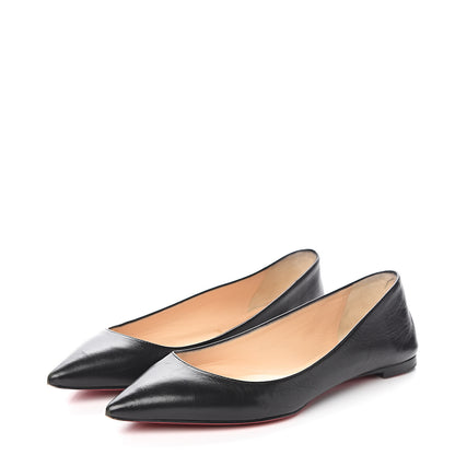 Christian Louboutin Shiny Nappa Ballalla Flats 38 Black 3 of 7