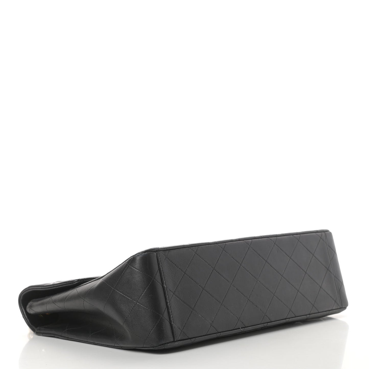 Lambskin Quilted XL Jumbo Single Flap Black