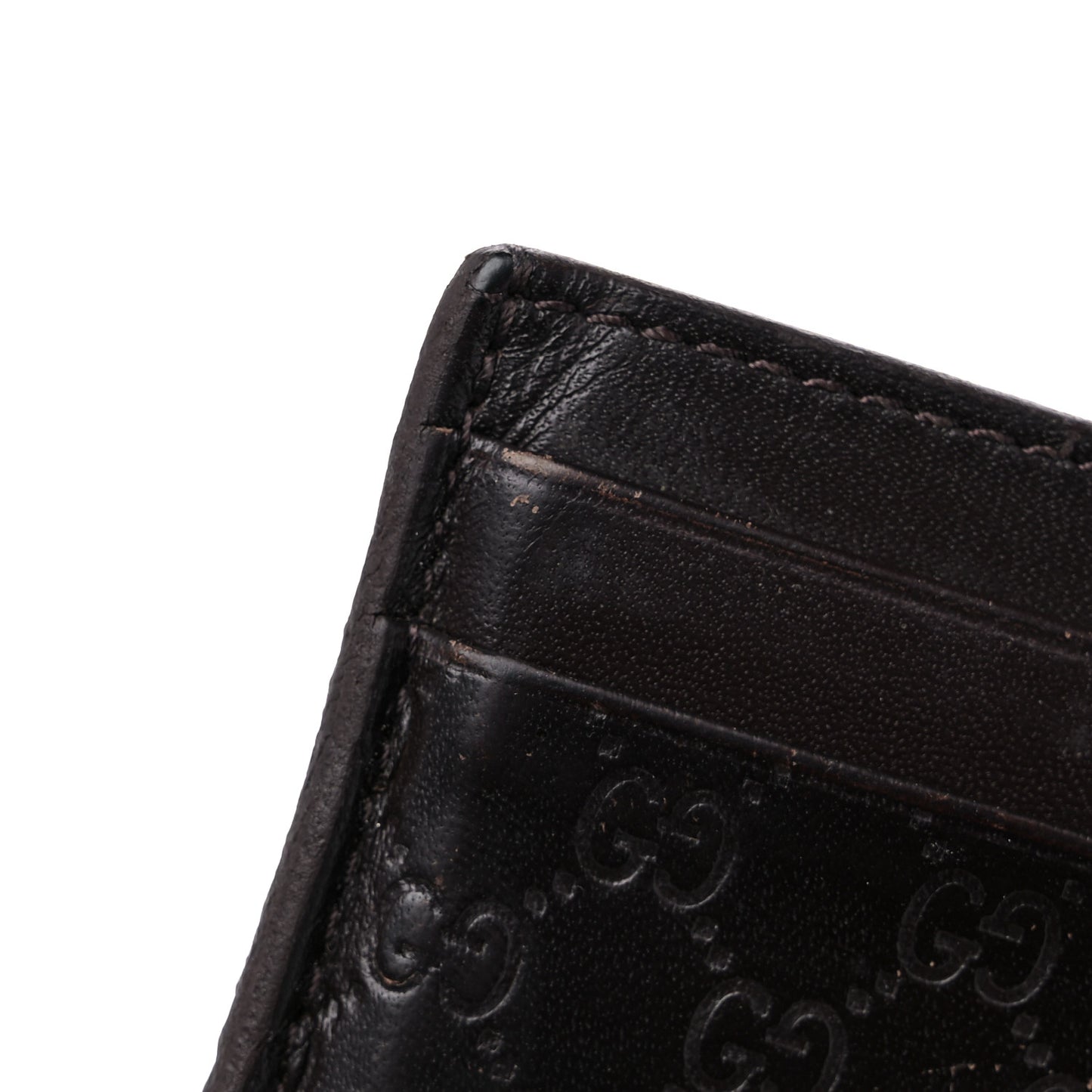 Microguccissima Card Holder Dark Brown