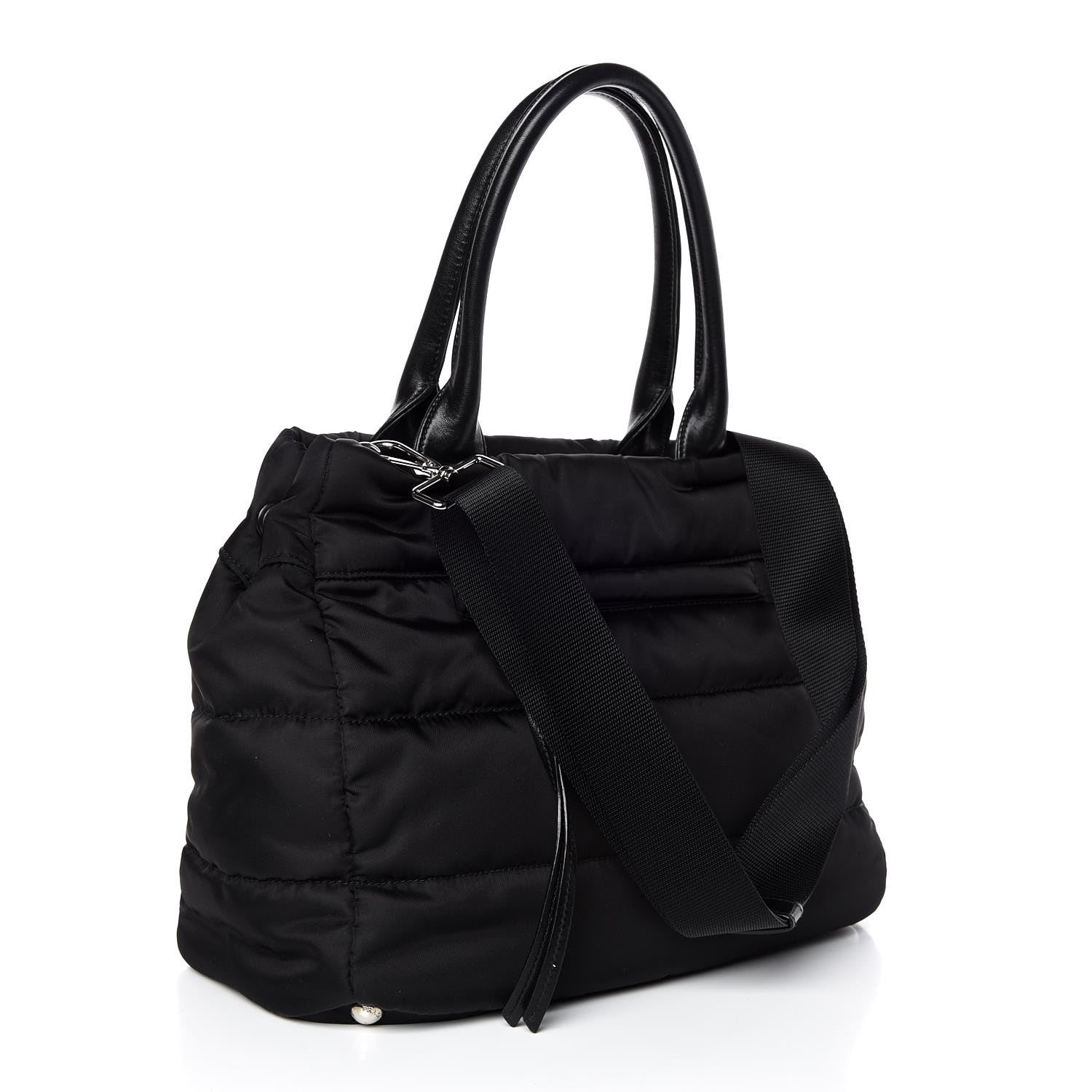 Prada Tessuto Nylon Bomber Tote Black 3 of 10
