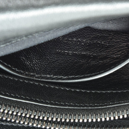 Saint Laurent Sheepskin Matelasse Chevron Monogram Medium College Bag Black 8 of 8