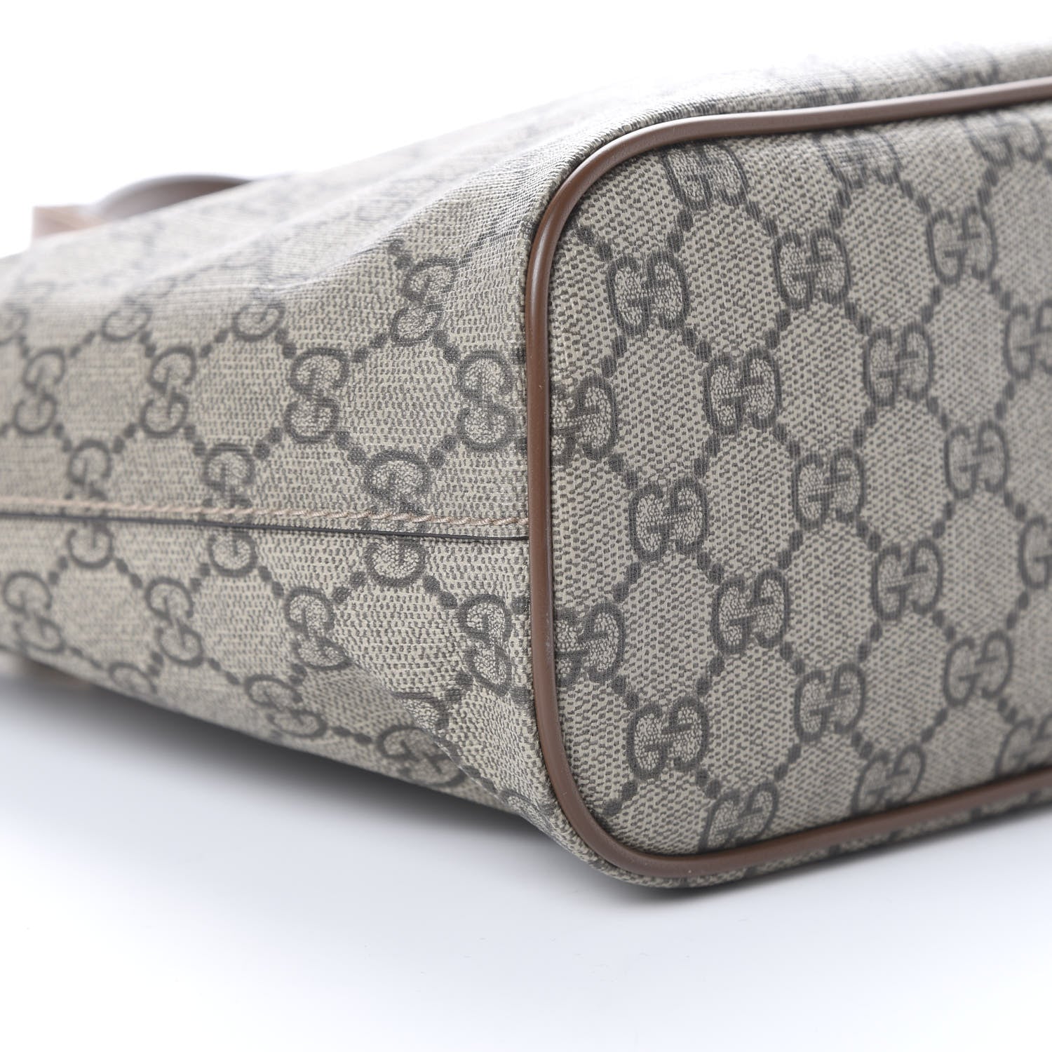 Gucci Soft GG Supreme Monogram Small Crossbody Tote Beige Cuir 8 of 9
