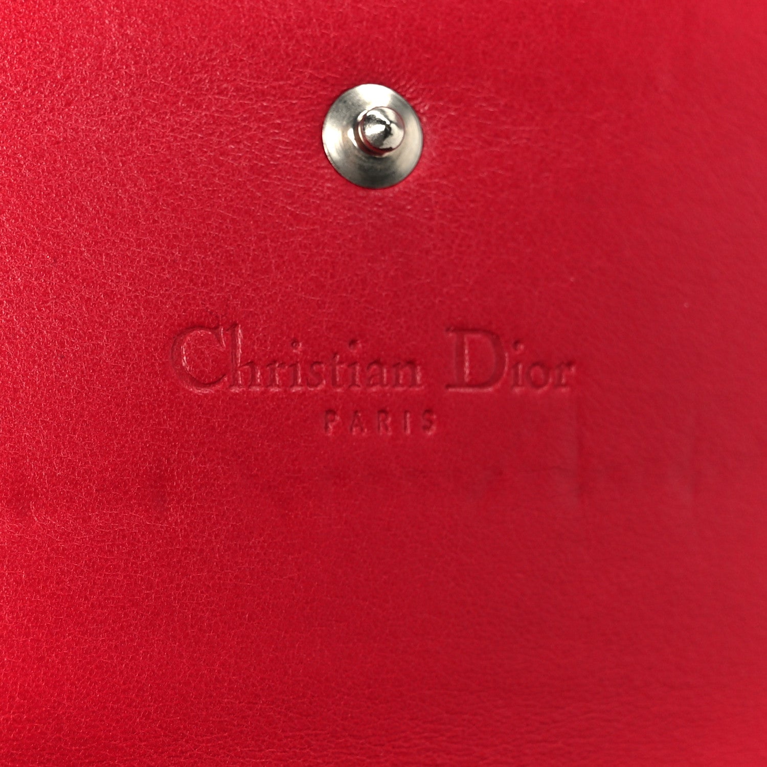 Christian Dior Patent Cannage Lady Dior Rendezvous Wallet On Chain Red 6 of 10