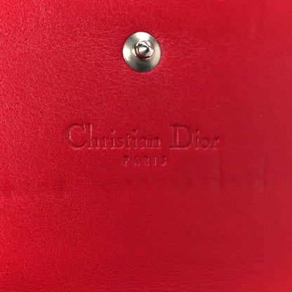 Christian Dior Patent Cannage Lady Dior Rendezvous Wallet On Chain Red 6 of 10