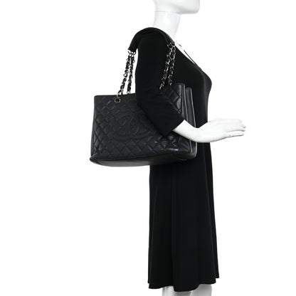 Chanel Caviar Quilted Grand Shopping Tote GST Black 2 of 10
