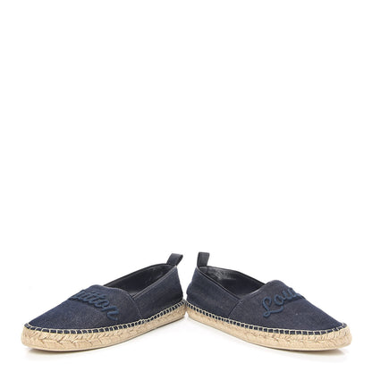 Louis Vuitton Canvas Waterfall Espadrille Flats 38 Marine 5 of 12