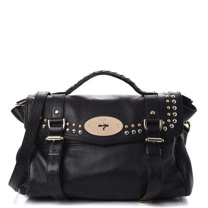 Mulberry Soft Small Grain Calfskin Alexa Rivet Satchel Black 1 of 9