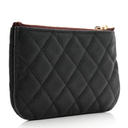 Chanel Caviar Quilted Small Cosmetic Case Black 3 of 7