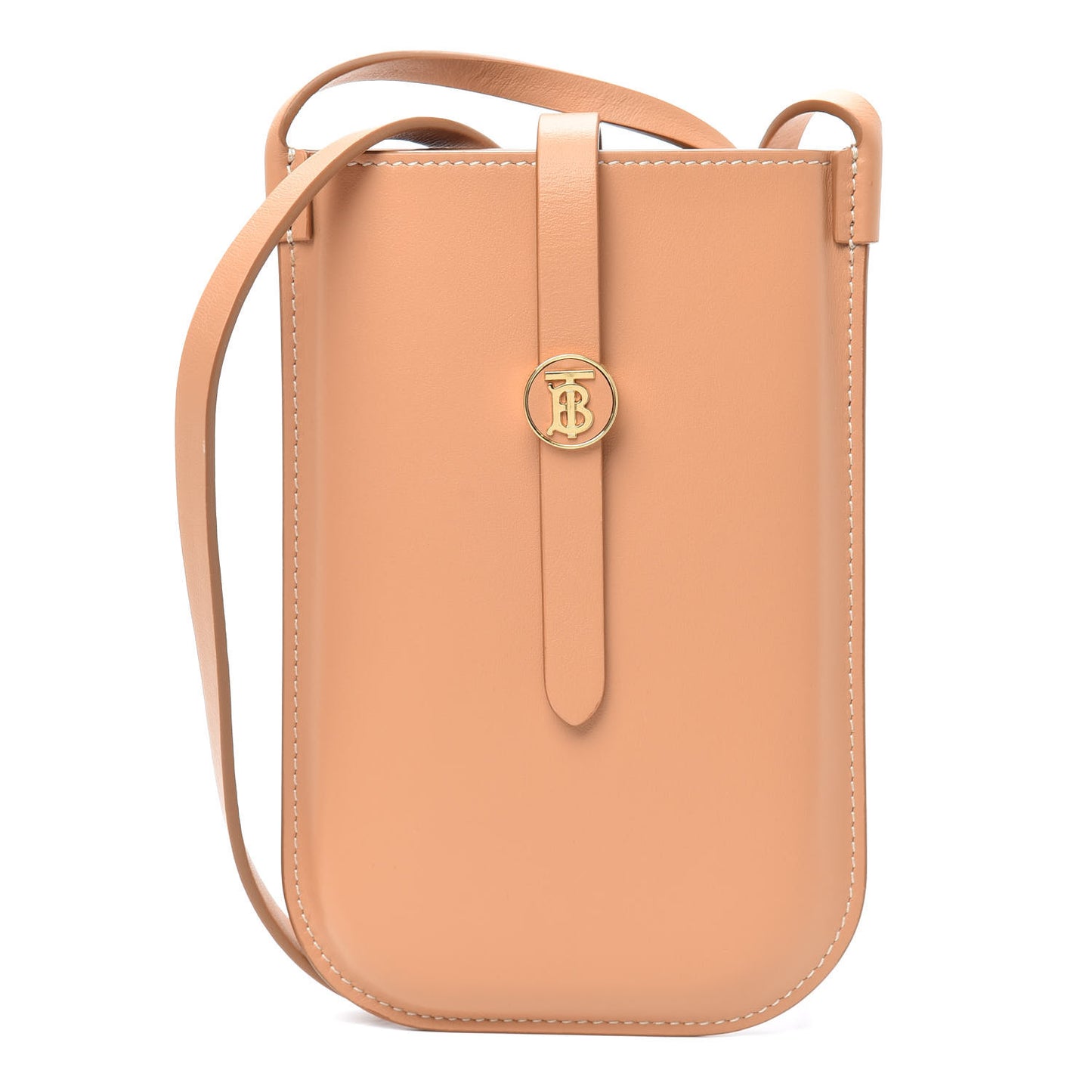 Calfskin Anne Phone Case With Strap Warm Sand