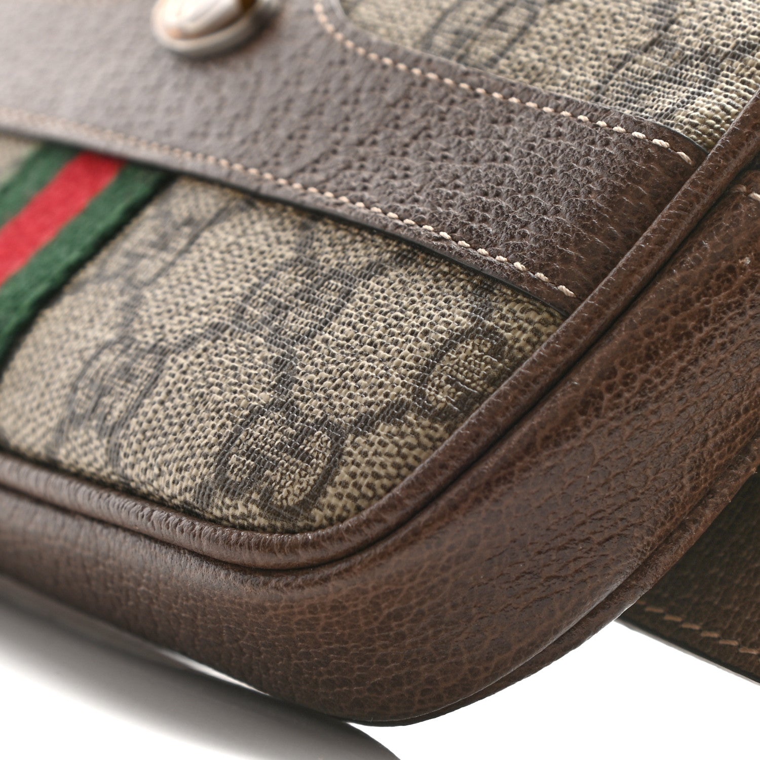 Gucci GG Supreme Monogram Ophidia Belted iPhone Case 85 34 Dark Brown 8 of 9