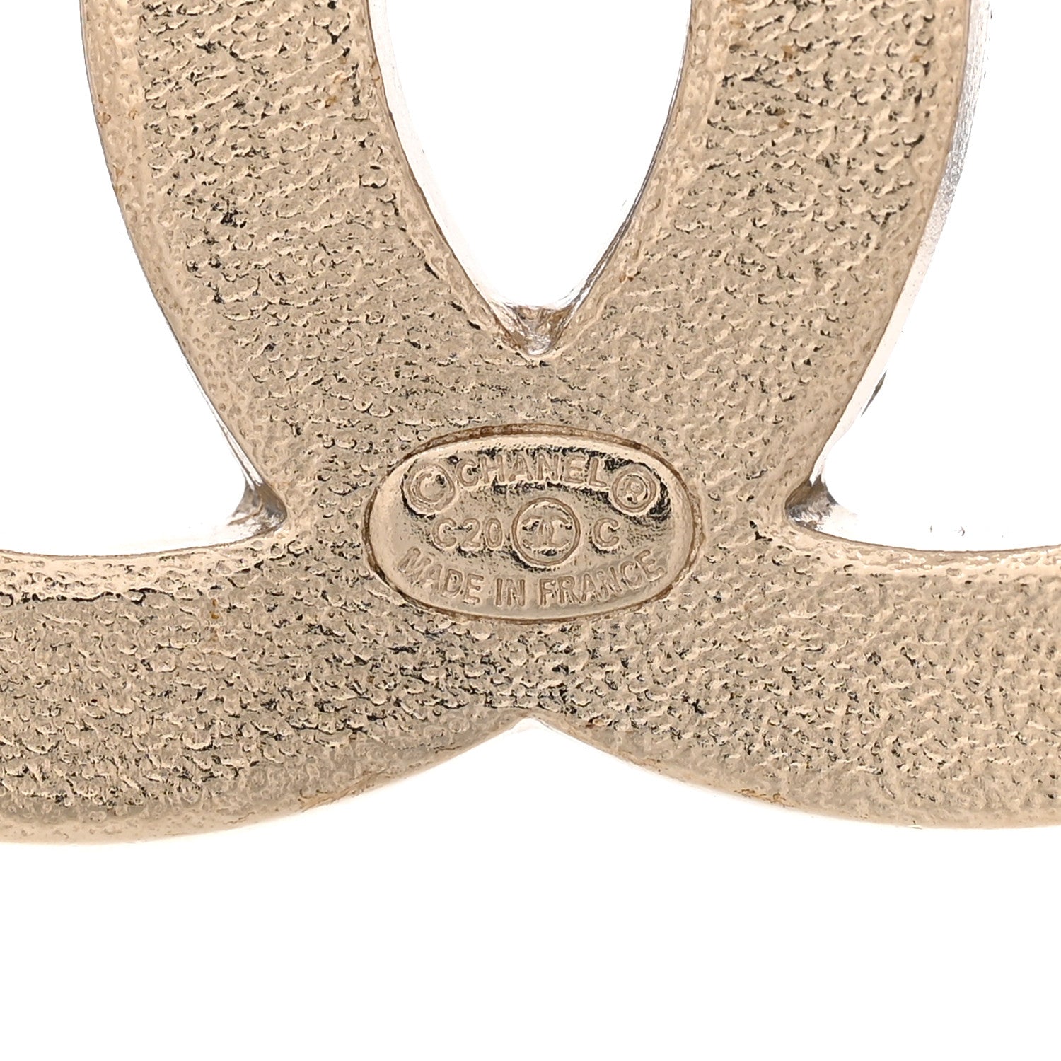 Chanel Crystal CC Brooch Light Gold 4 of 4