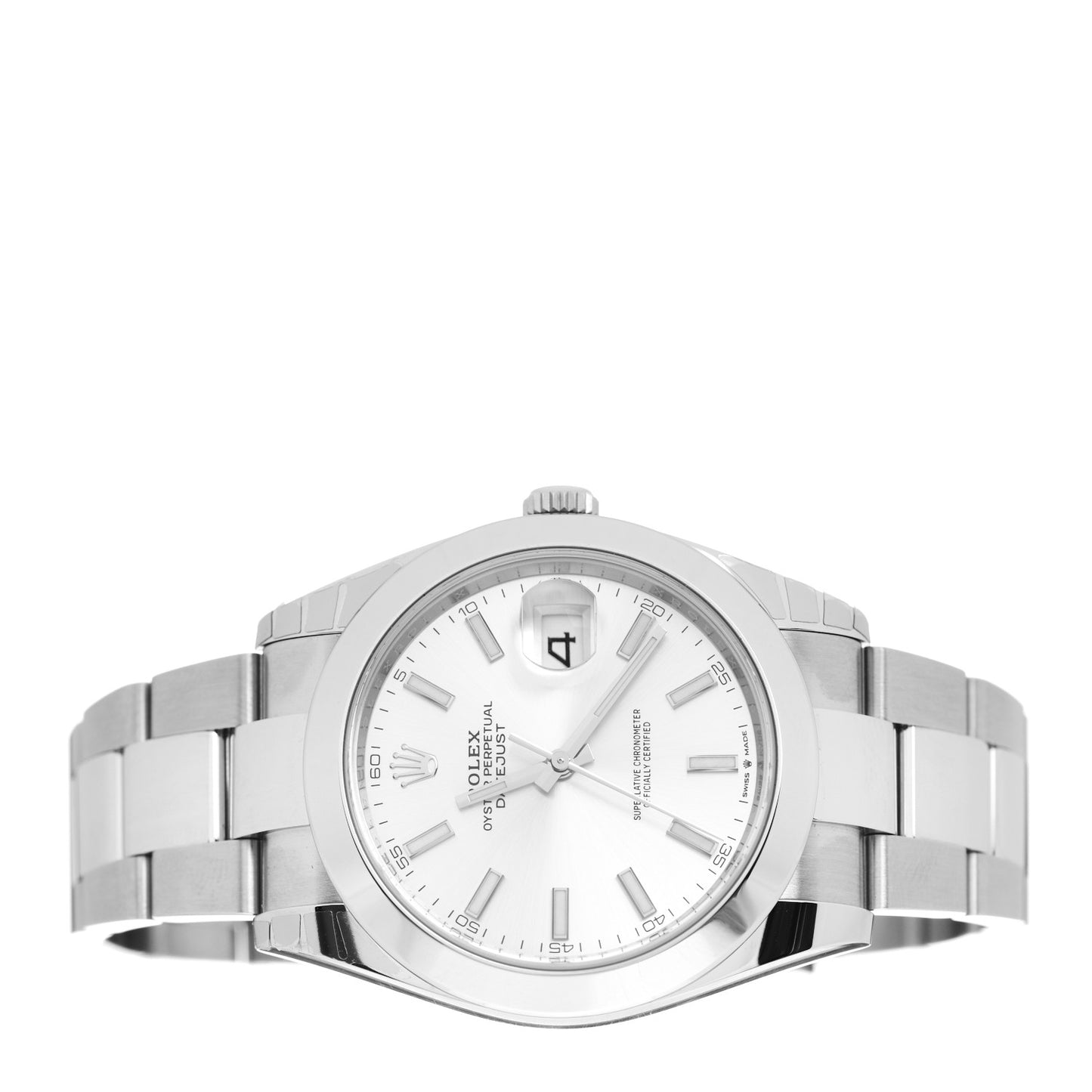 Stainless Steel 41mm Oyster Perpetual Datejust Watch Silver 126300