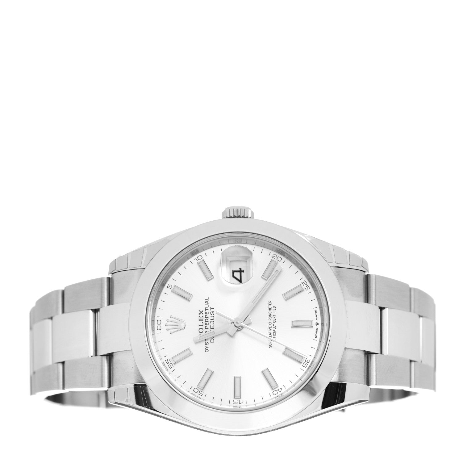 Rolex Stainless Steel 41mm Oyster Perpetual Datejust Watch Silver 126300 2 of 5