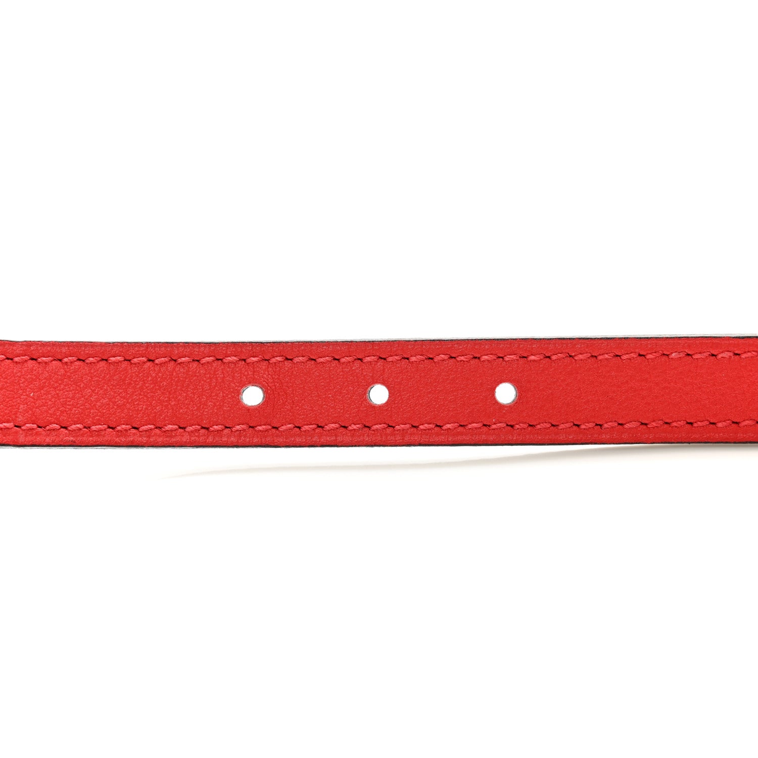 Hermes Epsom Swift 13mm Belt Strap 85 34 Black Rouge Casque 4 of 5